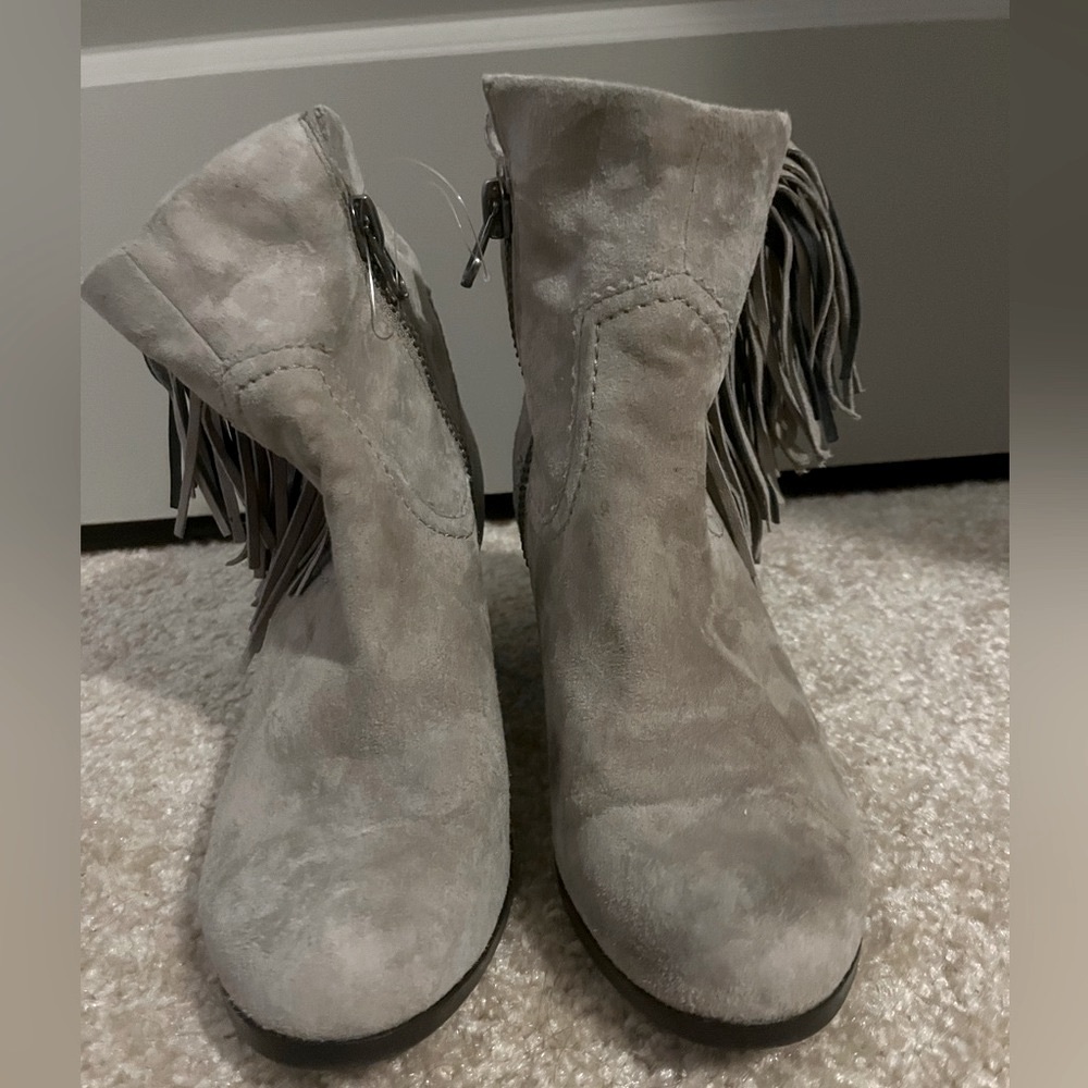 Sam Edelman Louie Fringe Cowboy Ankle Boots